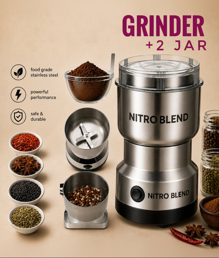 Nitro Blend™-stainless steel mixer Grinder ( 2 jar free)