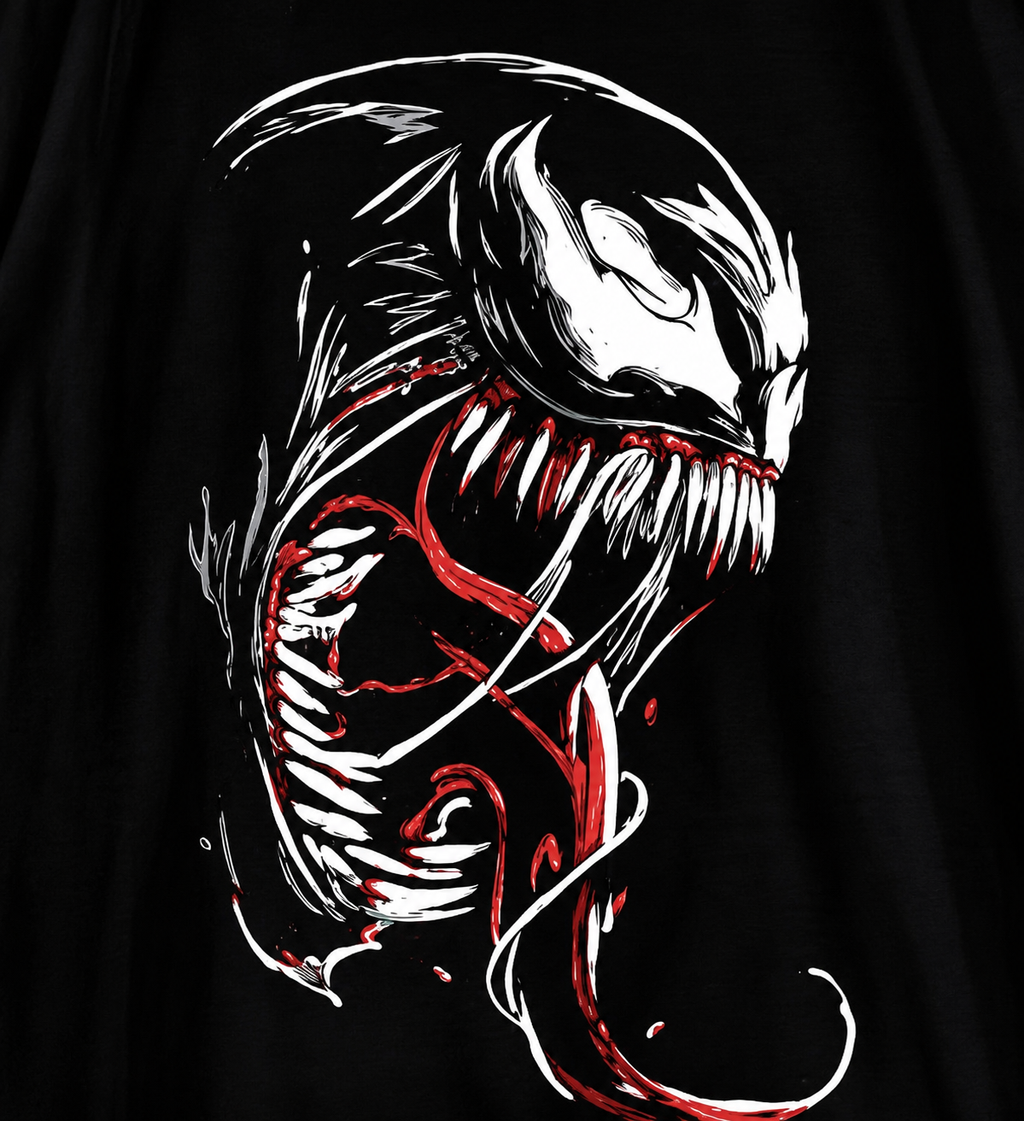 Men's black graphics trendy t shirt