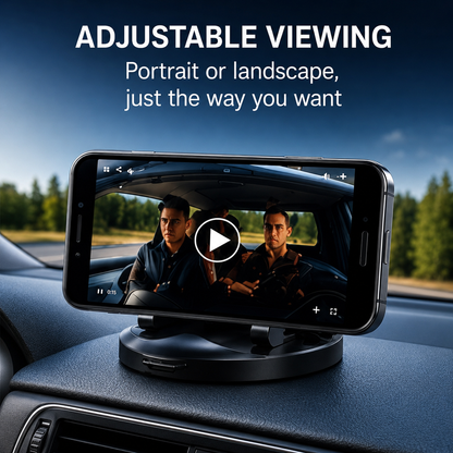 Smart dash holder for car with 360° rotable
